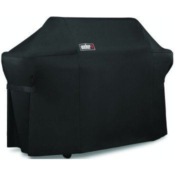 Weber Summit 7109 Premium Grill Cover, 74.8 in W, 26.8 in D, 47 in H, Polyester, Black