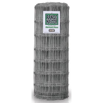 Rangemaster 6981 Staylock Fence, 330 ft L, 48 in H, 12-1/2 Gauge, Steel, Galvanized