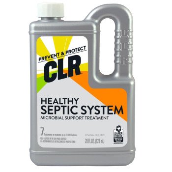 CLR SEP6 Septic Tank Cleaner, Liquid, Light Blue, Odorless, 28 oz Bottle