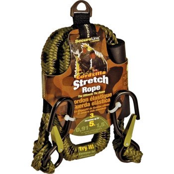 SecureLine CZB3CA Stretch Rope, 8 mm Dia, 3 ft L, Polypropylene, Camouflage