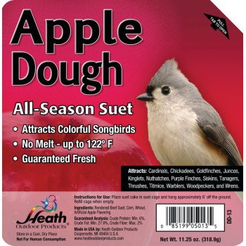 Heath DD-13 Suet Cake, All-Season, Apple Dough, 11.25 oz