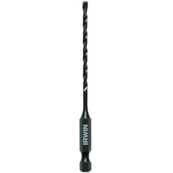 Irwin 1870541 Impact Drill Bit, 1/8 in Dia, 4 in OAL, 1-Flute, 1/4 in Dia Shank, Hex Shank