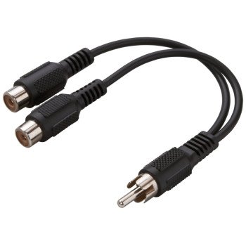 Zenith AY1003RCAMF RCAM to RCA-Y Cable, 3 in L, 1 -Connector A, Male, 2 -Connector B, Female, Black