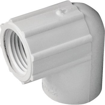 IPEX 435506 Pipe Elbow, 1/2 in, Socket x FPT, 90 deg Angle, PVC, White, SCH 40 Schedule, 150 psi Pressure