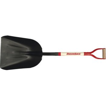 Razor-Back 53117 Scoop Shovel, 13-7/8 in W Blade, 17 in L Blade, Steel Blade, North American Hardwood Handle