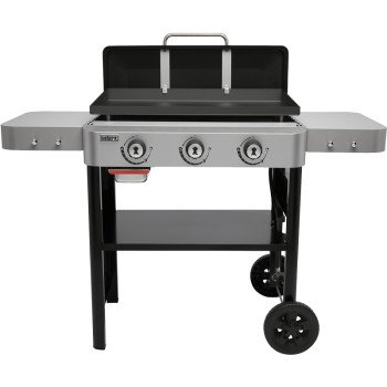 Weber 43310201 Gas Grill, 36,000 Btu, LPG, 3-Burner, Carbon Steel/Stainless Steel Body, Black