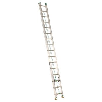 Louisville AE4232PG Extension Ladder, 379 in H Reach, 225 lb, 32-Step, 1-1/2 in D Step, Aluminum