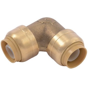 SharkBite U248LFA Tube Elbow, 1/2 in, 90 deg Angle, Brass, 200 psi Pressure