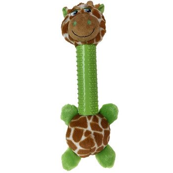 Pet Park Blvd US2207 11 Dog Toy, L in, Sillies Giraffe, Brown/Green