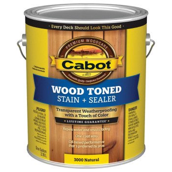 Cabot 140.0003000.007 Deck and Siding Stain, Natural, Liquid, 1 gal, Can