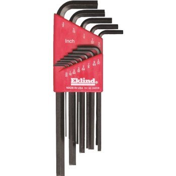 Eklind 10213 Hex Key Set, Includes: 0.05 to 3/8 in Keys, 13-Piece, Black