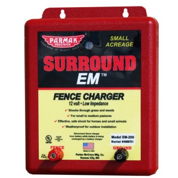 Parmak Surround EM EM-200 Electric Fence Charger, 1 to 2 J Output Energy, 12 V