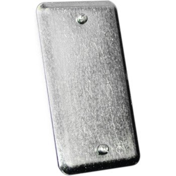 Hubbell 20C4BAR Utility Box Cover, 4 in L, 2-1/8 in W, Metal