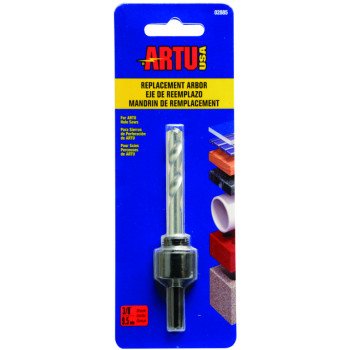 ARTU 02885 Replacement Arbor and Pilot Bit, 5/8-18 Thread, 3/8 in Shank, Hex Shank