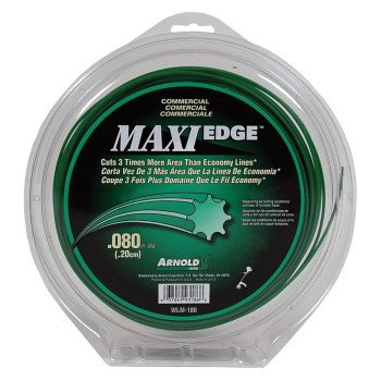 Arnold Maxi Edge Series WLM-180 Trimmer Line, 0.080 in Dia, 280 ft L, Polymer, Green