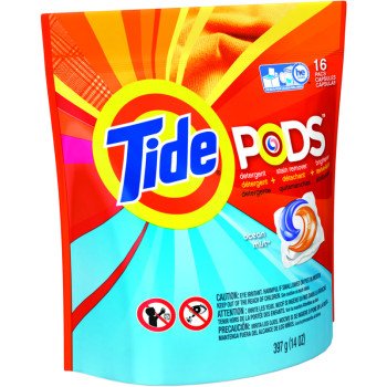 Tide 93119 Laundry Detergent, 16 CT, Powder, Ocean Mist