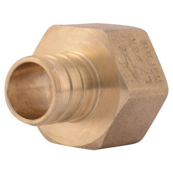 SharkBite UC088LFA5 Pipe Adapter, 3/4 in, Barb x FNPT, Brass, 80 to 160 psi Pressure