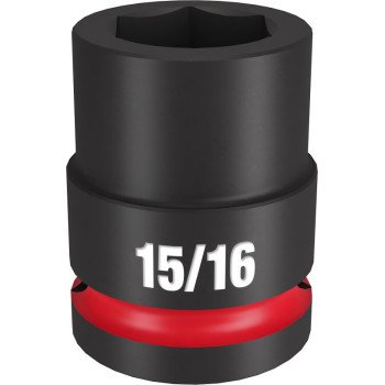 Milwaukee SHOCKWAVE Impact Duty Series 49-66-6306 Shallow Impact Socket, 15/16 in Socket, 3/4 in Drive, Square Drive