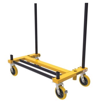 Metaltech WALL HAULER H Series I-BMDHER31YGR Drywall Cart, 3000 lb, 9 ga, Steel, 27-3/4 in OAL, 50 in OAW