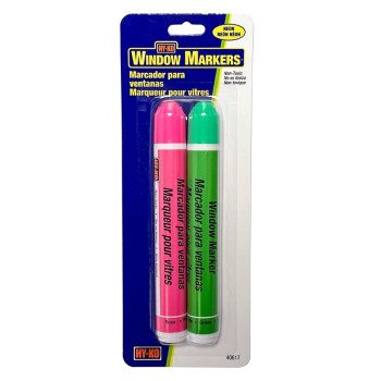 Hy-Ko 40617 Window Marker, Pink/Green Reflector