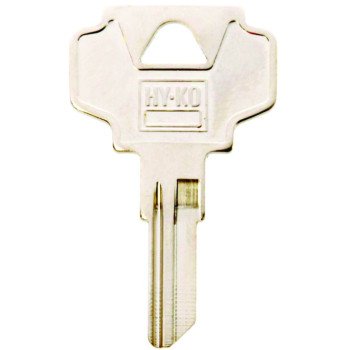 Hy-Ko 11010IN24 Key Blank, Brass, Nickel, For: ILCO Cabinet, House Locks and Padlocks