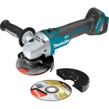 Makita XAG04Z Cut-Off/Angle Grinder, Tool Only, 18 V, 5/8-11 Spindle, 5 in Dia Wheel, 8500 rpm Speed