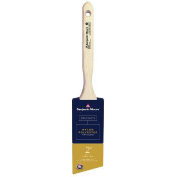 Benjamin Moore U61720-017 Paint Brush, Firm Brush, 2-11/16 in L Bristle, Nylon/Polyester Bristle, Angle Sash Handle