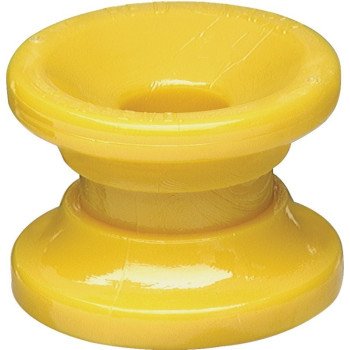 Zareba ICDY-Z/DC10 Donut Corner Insulator, 14 ga Fence Wire, Polyrope/Polytape, Polycarbonate, Yellow