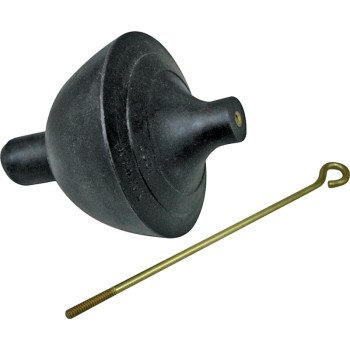 ProSource PMB-192 Toilet Tank Ball with Lift Wire, #6-32UNC Rod, Rubber, Black