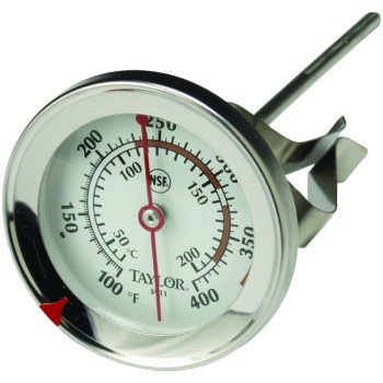 Taylor 5911N Candy/Deep Fry Thermometer, 100 to 400 deg F, Analog Display