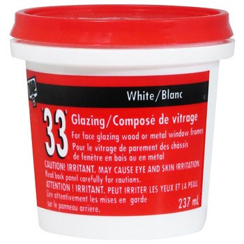 DAP 71151 Window Glazing, Paste, Pleasant, White, 237 mL Tub