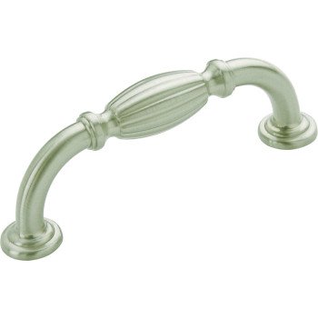 Amerock BP55222G10 Cabinet Pull, 3-5/8 in L Handle, 1-1/4 in Projection, Zinc, Satin Nickel