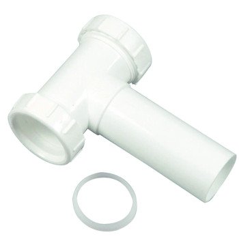 Danco 94012 Center Outlet, 1-1/2 in, Slip-Joint, Plastic, White