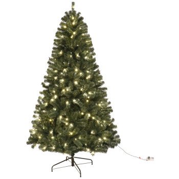 Hometown Holidays 61912 Sheared Tree, 12 ft H, Noble Fir Family, 110 V, LED Bulb, Clear Light