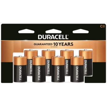 Duracell MN14R8DWZ17 Battery, 1.5 V Battery, C Battery, Alkaline, Manganese Dioxide