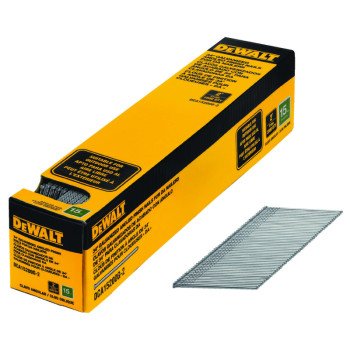 DEWALT DCA15200G-2 Finish Nail, 2 in L, 15, Galvanized Steel, Flat Head, Smooth Shank