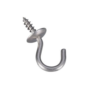 National Hardware N348-433 Cup Hook, Stainless Steel, Stainless Steel