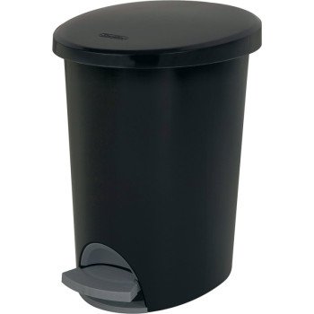 Sterilite Ultra 10819002 Waste Basket, 2.6 gal Capacity, Plastic, Black, 13-3/8 in H