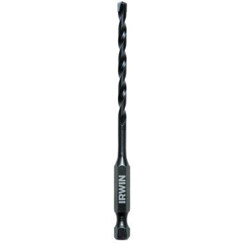 Irwin 1870542 Impact Drill Bit, 5/32 in Dia, 4 in OAL, 1-Flute, 1/4 in Dia Shank, Hex Shank