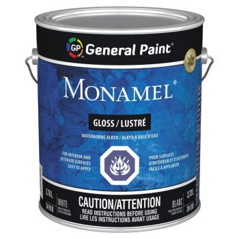 General Paint Monamel 34-010-16 Exterior Paint, Gloss, White, 1 gal