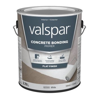 Valspar 124.0082000.007 Concrete Bonding Primer, Liquid, White, 1 gal Can