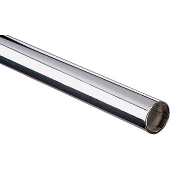 Knape & Vogt KV 750 750 5 72 Round Closet Rod, 1-5/32 in ID x 1-5/16 in OD Dia, 72 in L, Steel, Chrome