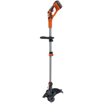 Black+Decker LST136 String Trimmer, Battery Included, 1.5 Ah, 40 V, Lithium-Ion, 1 -Speed, 52 in L Shaft