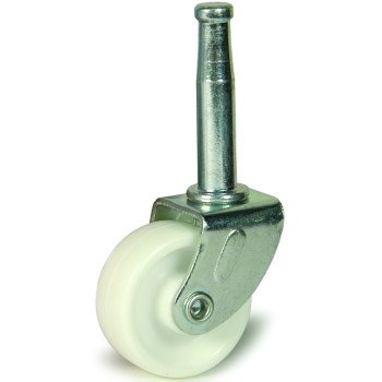 Dh Casters C-R125S1Z Swivel Caster, 1-1/4 in Dia Wheel, 9/16 in W Wheel, Plastic Wheel, 45 lb