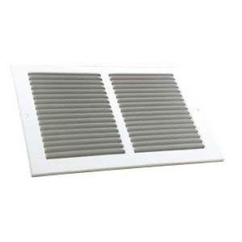 Imperial RG0455 Sidewall Grille, 16 in L, 8 in W, Rectangle, Steel, White