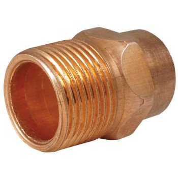 Elkhart Products 104 Series 30300 Pipe Adapter, 3/8 in, Sweat x MNPT, Copper