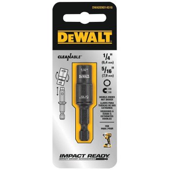 DEWALT DWADEND14516 Double-Ended Nut Driver, 1/4, 5/16 in Drive, Hollow Hex Drive