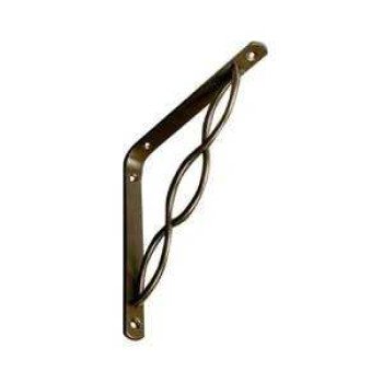 Knape & Vogt 200 Series 200CSN8 Shelf Bracket, 50 lb, 7-3/4 in L, 7-3/4 in H, Steel, Satin Nickel