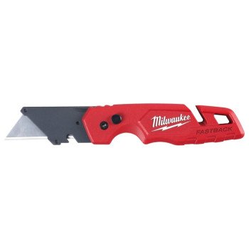 Milwaukee FASTBACK Series 48-22-1502 Utility Knife with Blade Storage, 1.27 in L Blade, 0.02 in W Blade, 5-Blade