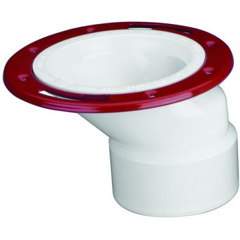 Oatey 43501 Closet Flange, 3, 4 in Connection, PVC, White, For: 3 in, 4 in Pipes